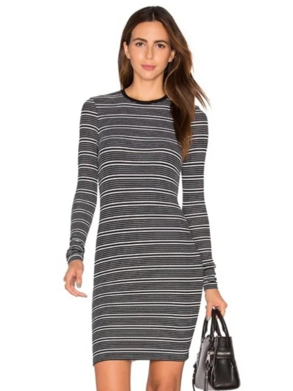 ATM Anthony Thomas Melillo Stripe Long Sleeve Dress Size L